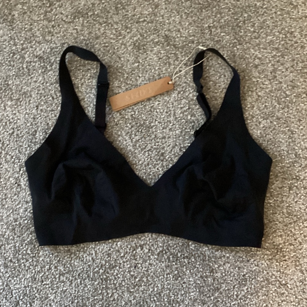 Skims small seamless black bralette